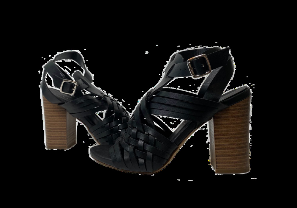 Madden Girl Black Strappy Sandals Size 5.5
